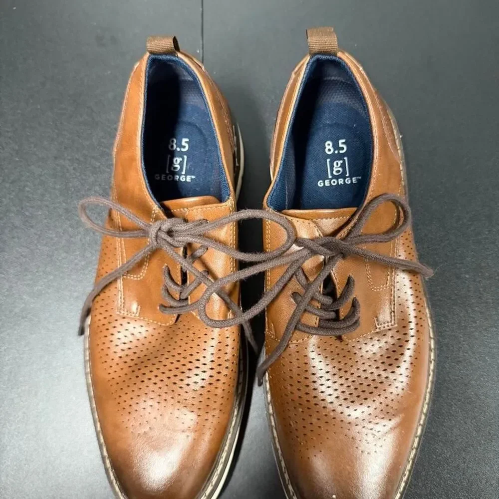 George Men's Brown and Tan Oxfords